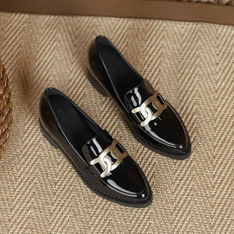 6cmインヒール エナメルポインテッドローファー 商品画像